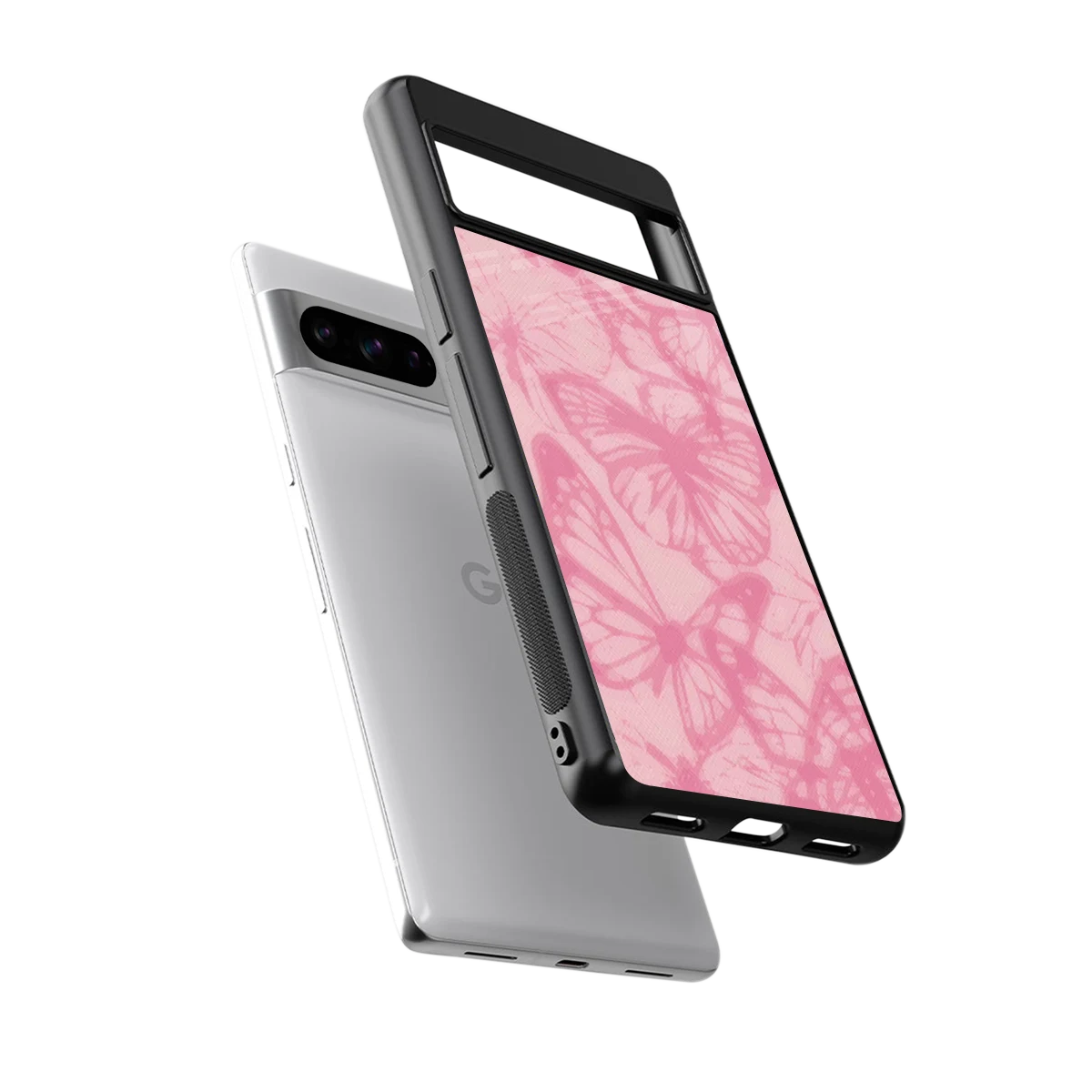 Butterfly Spectrum sleek google pixel 8 pro cover with tempered glass back and TPU edges