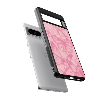 Butterfly Spectrum sleek google pixel 8 pro cover with tempered glass back and TPU edges