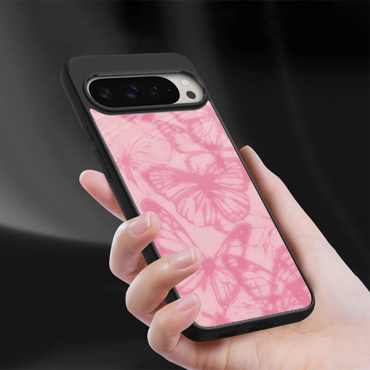 Butterfly Spectrum sleek google pixel 9 pro xl cover with tempered glass back and TPU edges