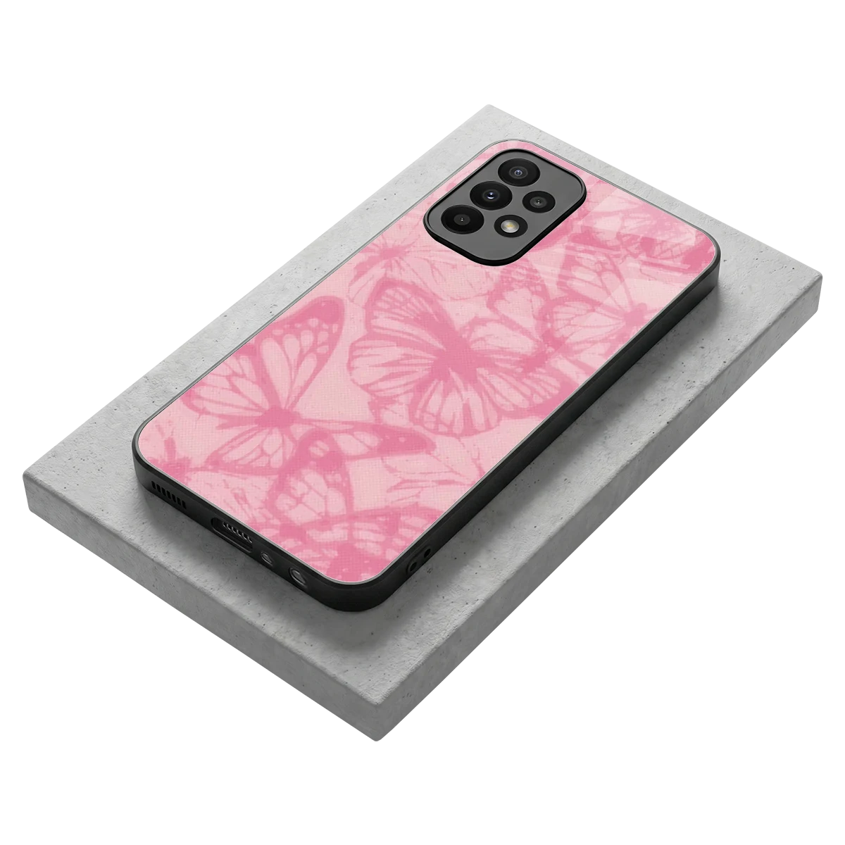 Butterfly Spectrum stylish phone case for samsung galaxy a23 | glossy glass and slim fit