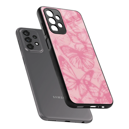 Butterfly Spectrum sleek samsung galaxy a23 cover with tempered glass back and TPU edges
