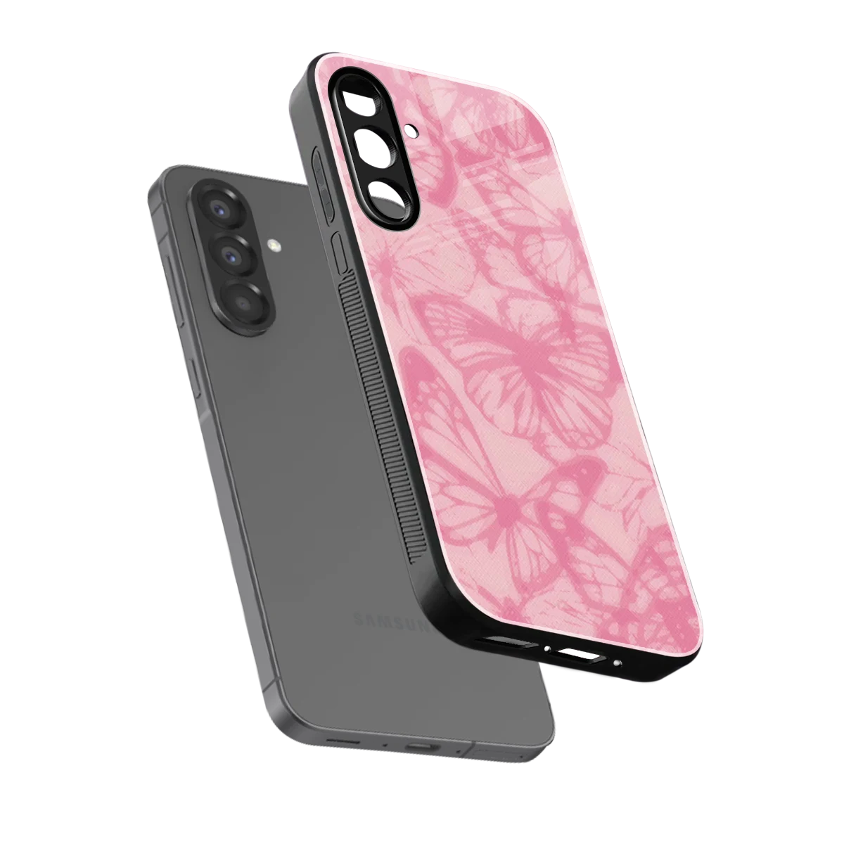 Butterfly Spectrum sleek samsung galaxy a56 5g cover with tempered glass back and TPU edges