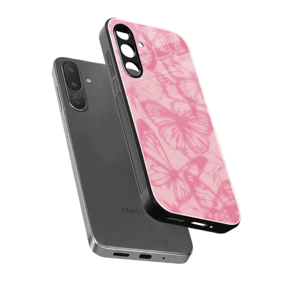 Butterfly Spectrum sleek samsung galaxy m56 5g cover with tempered glass back and TPU edges