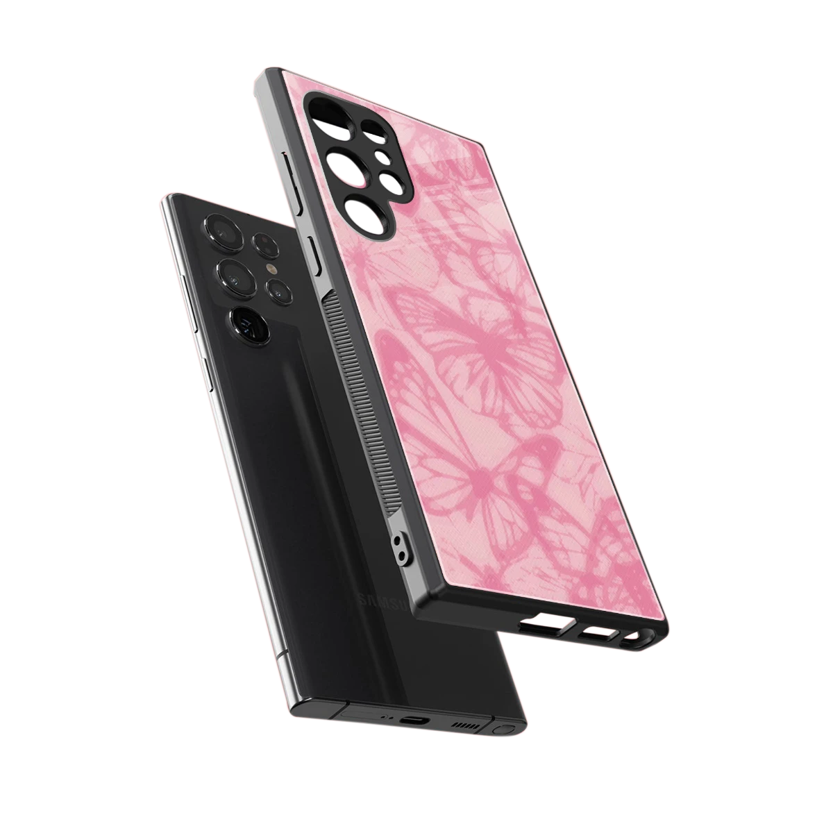 Butterfly Spectrum sleek samsung galaxy s23 ultra cover with tempered glass back and TPU edges