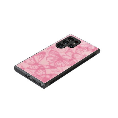 Butterfly Spectrum stylish phone case for samsung galaxy s24 ultra | glossy glass and slim fit