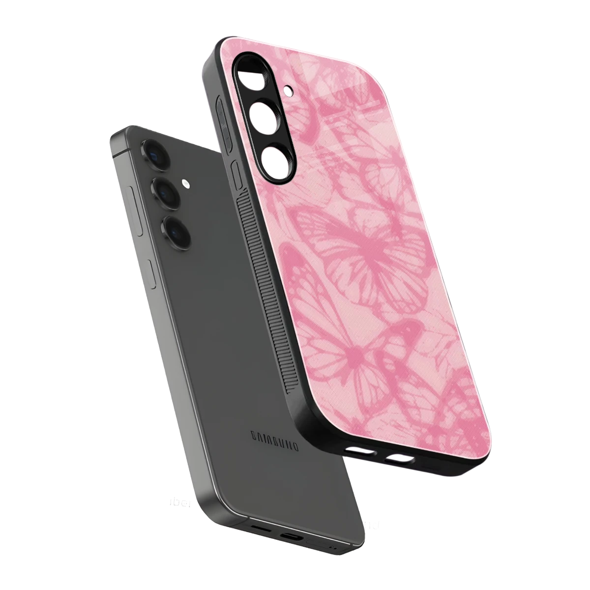 Butterfly Spectrum sleek samsung galaxy s25 fe cover with tempered glass back and TPU edges