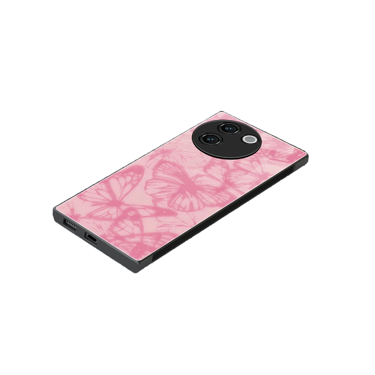 Butterfly Spectrum stylish phone case for vivo v30e | glossy glass and slim fit
