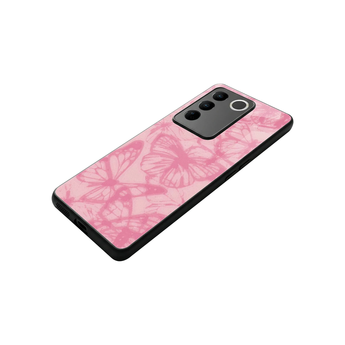 Butterfly Spectrum stylish phone case for vivo v27 5g | glossy glass and slim fit