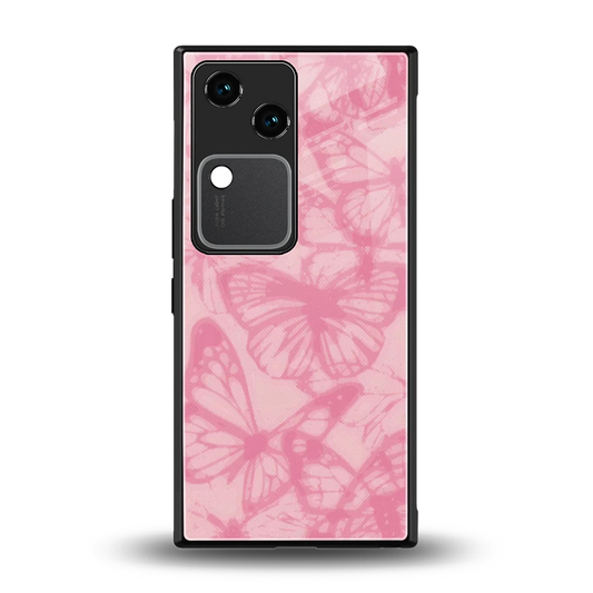 Butterfly Spectrum back phone cover | glass case for vivo v30