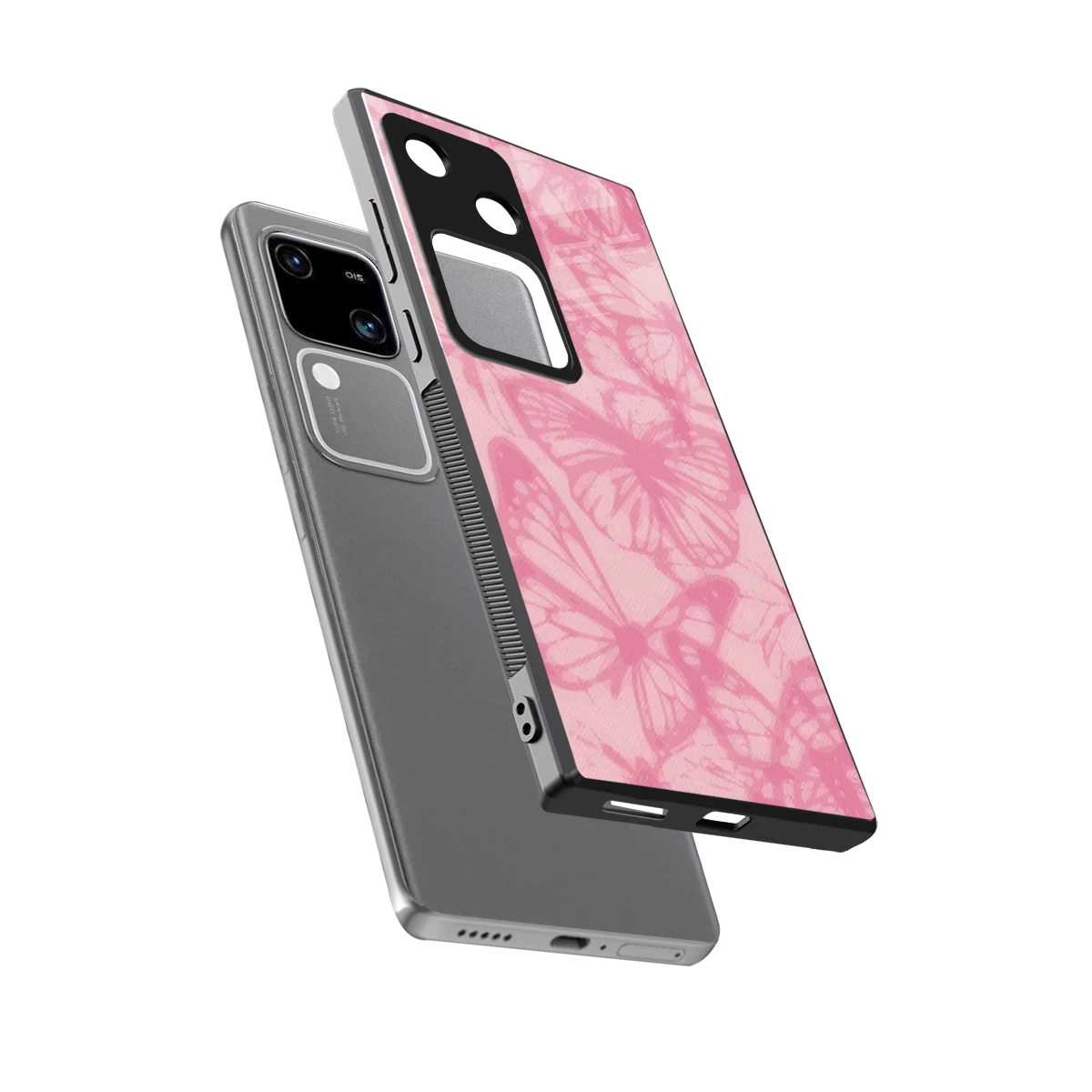 Butterfly Spectrum sleek vivo v30 cover with tempered glass back and TPU edges
