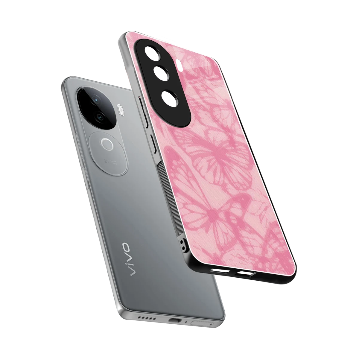 Butterfly Spectrum sleek vivo v40e cover with tempered glass back and TPU edges