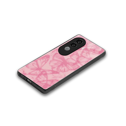 Butterfly Spectrum stylish phone case for vivo v40e | glossy glass and slim fit