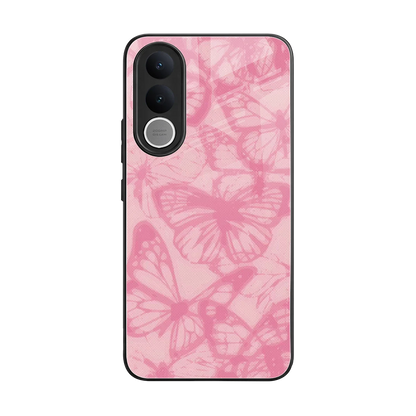 Butterfly Spectrum back phone cover | glass case for vivo v70 fe