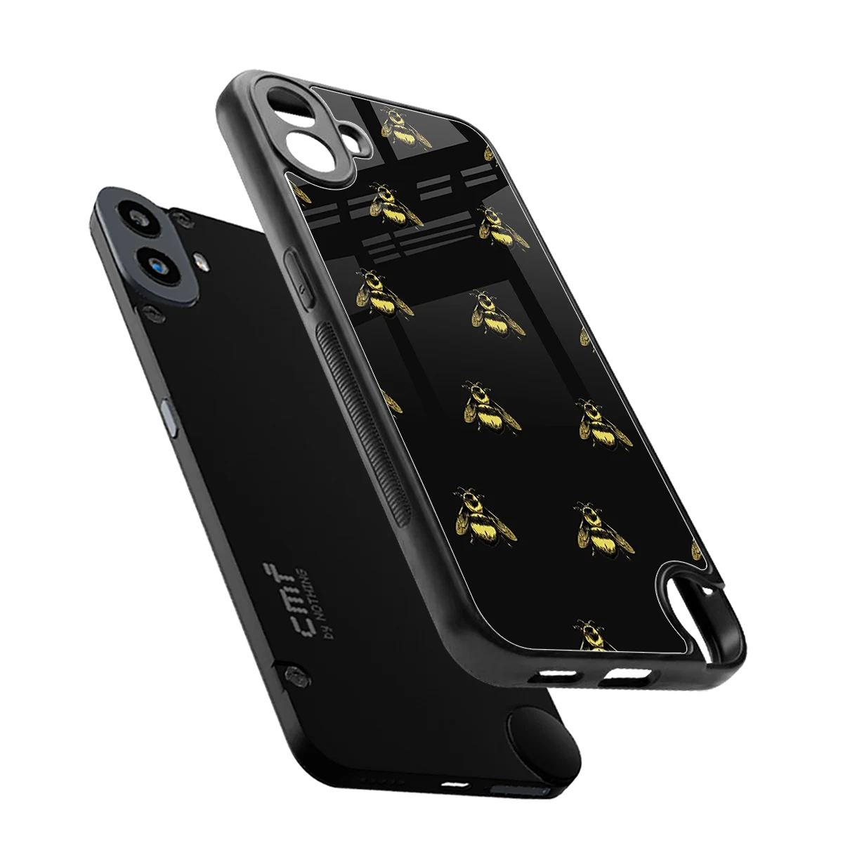 Buzz Bliss sleek cmf nothing phone 1 cover with tempered glass back and TPU edges