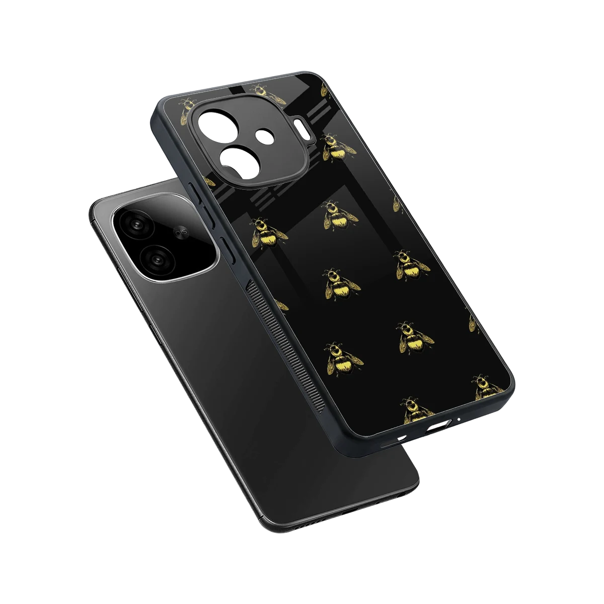 Buzz Bliss sleek iqoo neo 10r 5g cover with tempered glass back and TPU edges