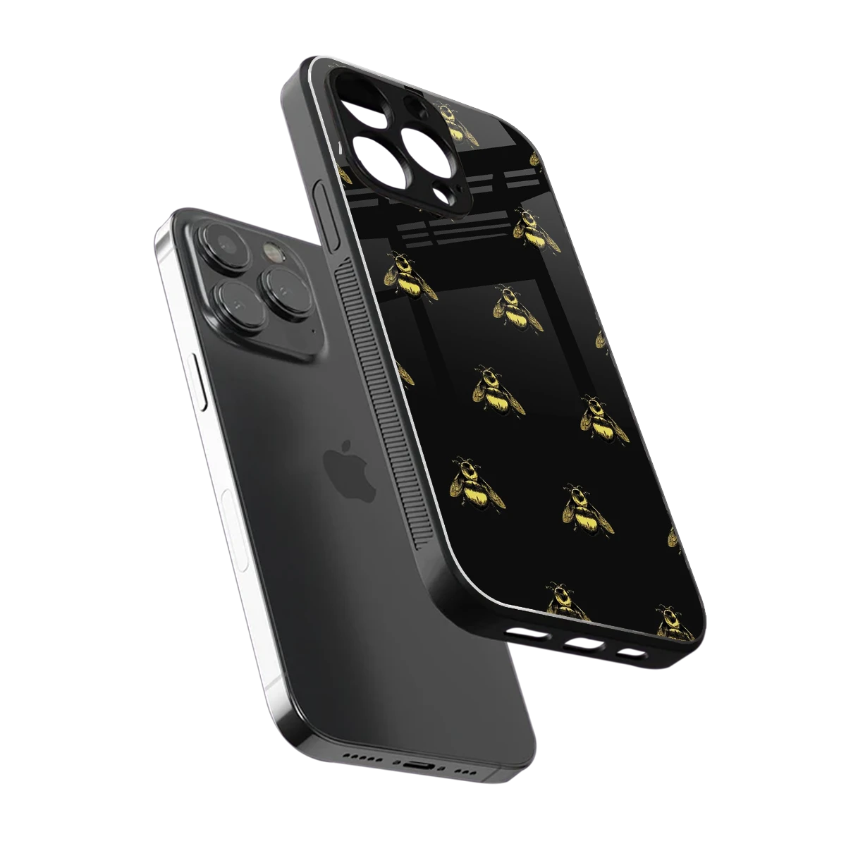 Buzz Bliss sleek iphone 15 pro max cover with tempered glass back and TPU edges