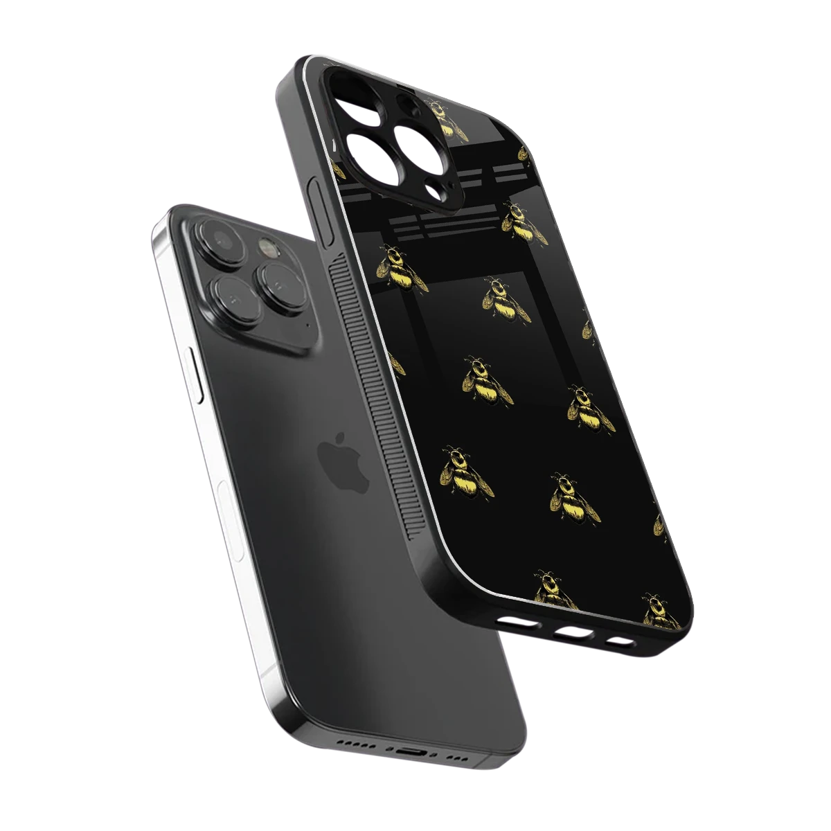 Buzz Bliss sleek iphone 15 pro cover with tempered glass back and TPU edges