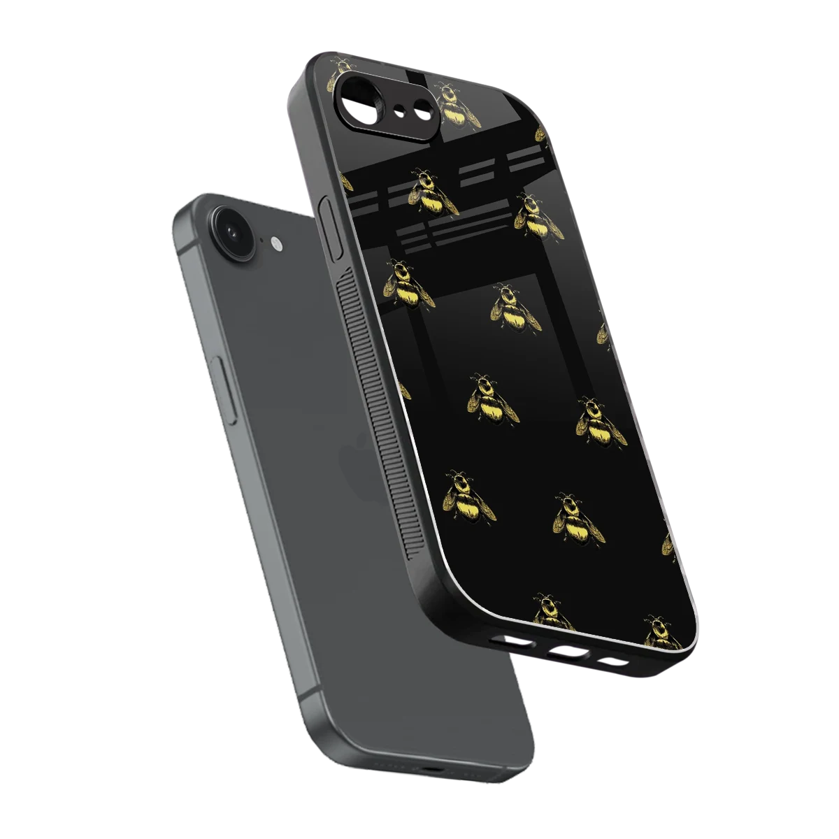 Buzz Bliss sleek iphone 16e cover with tempered glass back and TPU edges