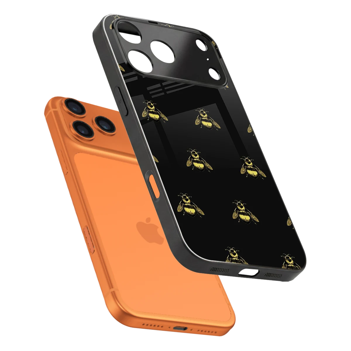 Buzz Bliss sleek iphone 17 pro cover with tempered glass back and TPU edges