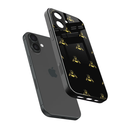 Buzz Bliss sleek iphone 17 cover with tempered glass back and TPU edges