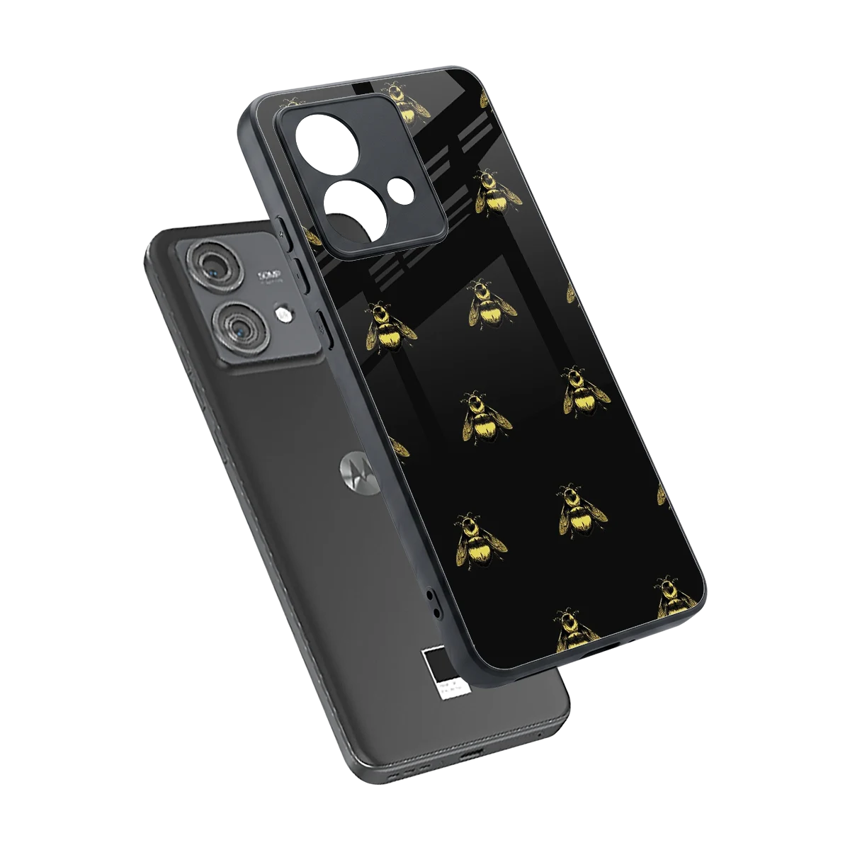 Buzz Bliss sleek motorola edge 40 neo 5g cover with tempered glass back and TPU edges