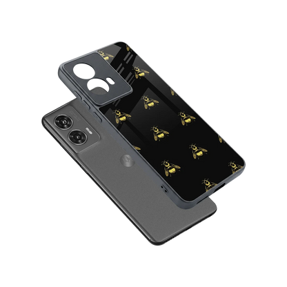 Buzz Bliss sleek motorola edge 50 fusion cover with tempered glass back and TPU edges