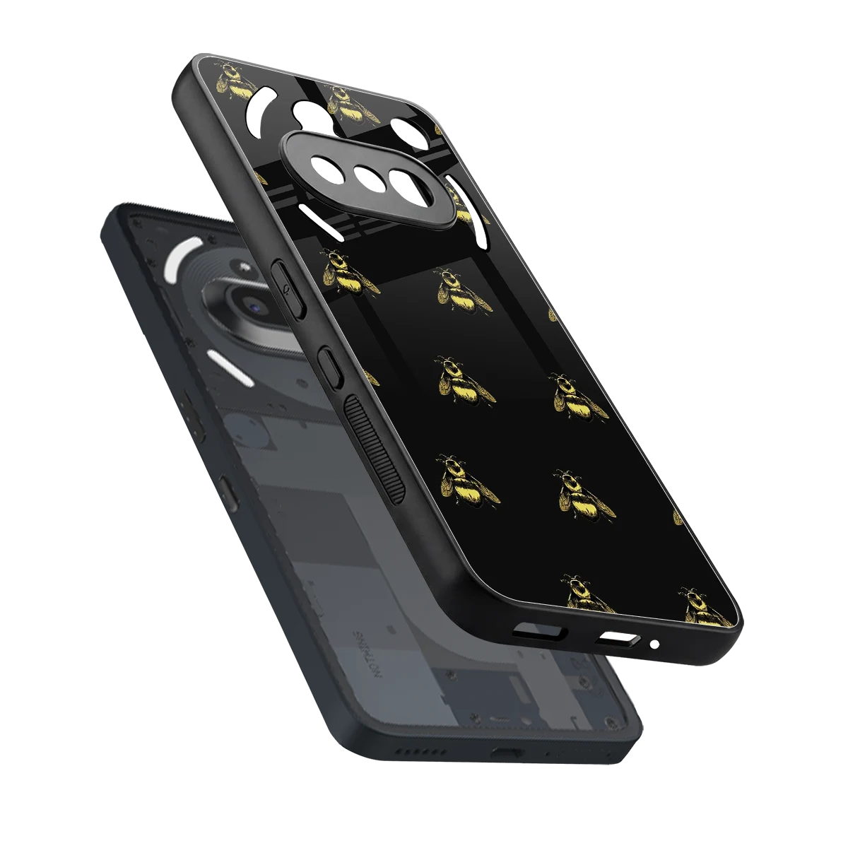 Buzz Bliss sleek nothing phone 3a cover with tempered glass back and TPU edges
