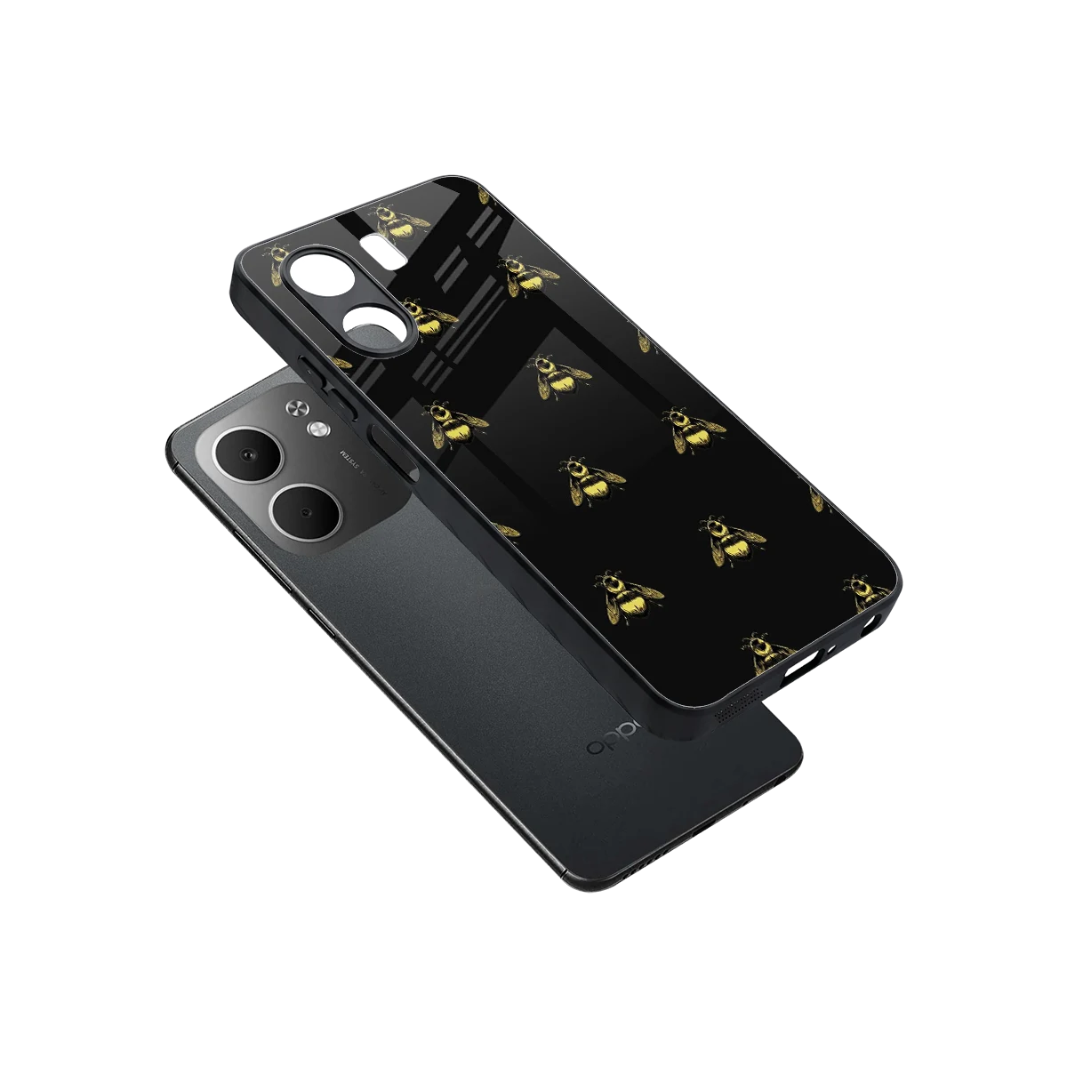 Buzz Bliss sleek oppo a5x 5g cover with tempered glass back and TPU edges