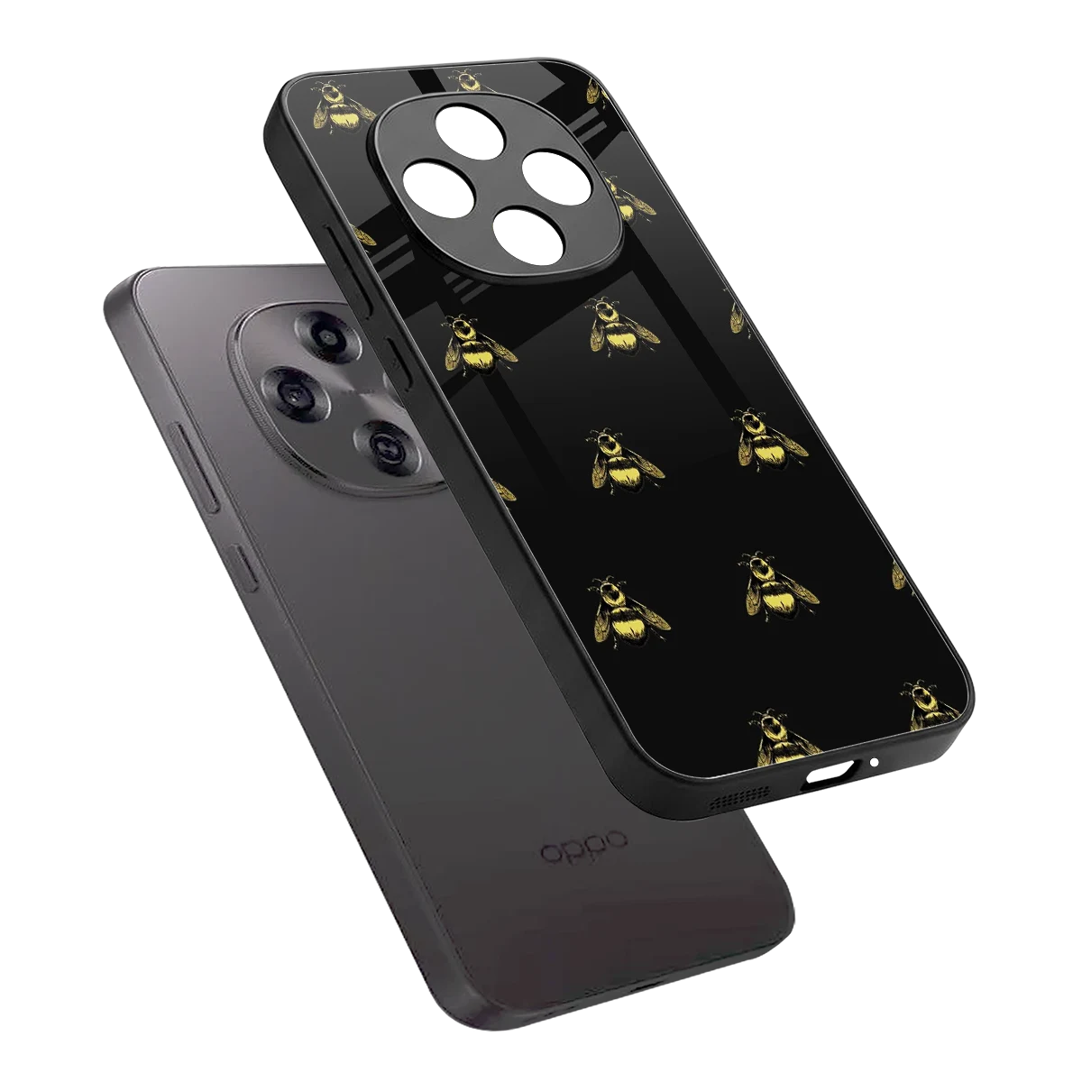 Buzz Bliss sleek oppo f31 pro 5g cover with tempered glass back and TPU edges