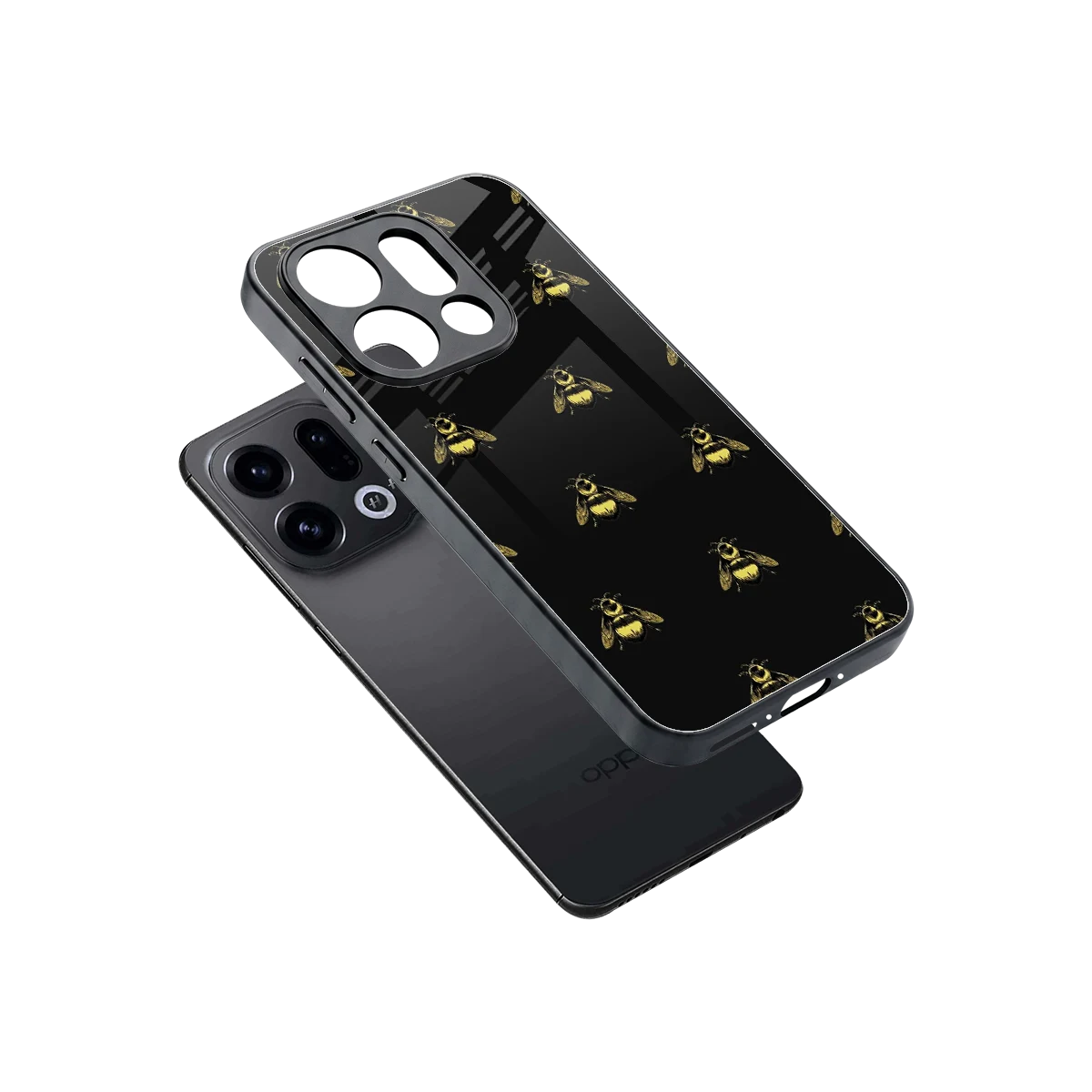 Buzz Bliss sleek oppo find x9 cover with tempered glass back and TPU edges