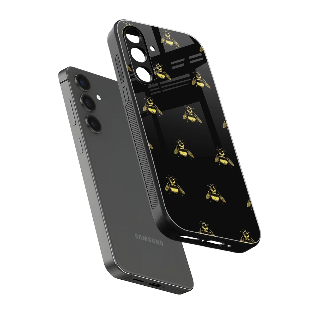 Buzz Bliss sleek samsung galaxy m34 5g cover with tempered glass back and TPU edges