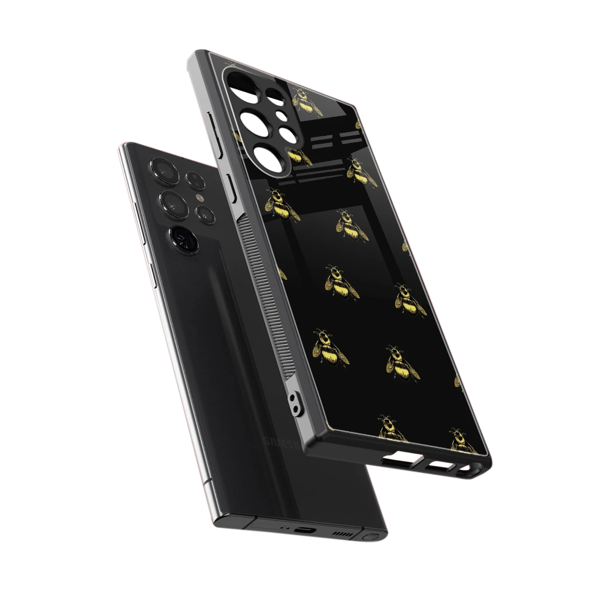 Buzz Bliss sleek samsung galaxy s23 ultra cover with tempered glass back and TPU edges