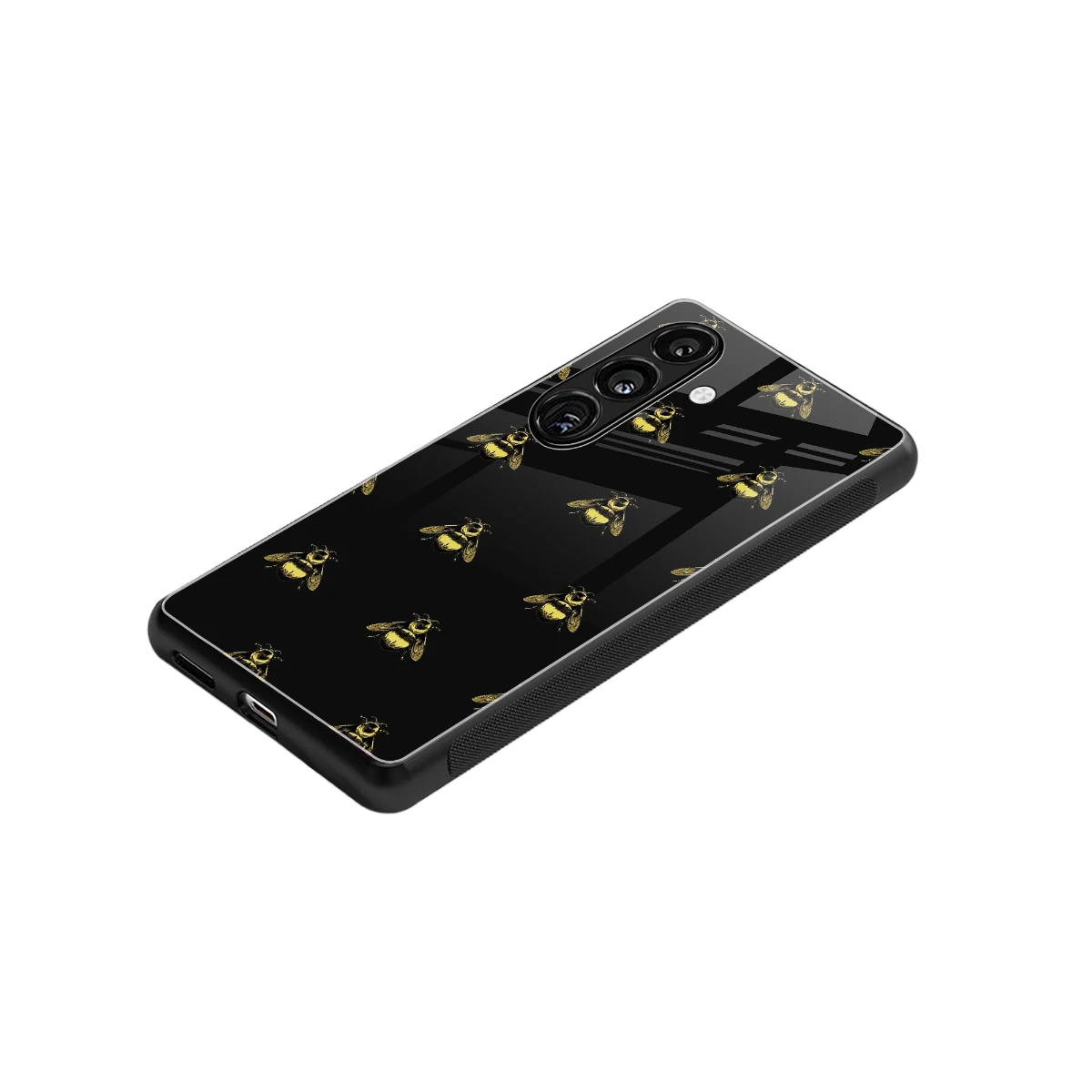 Buzz Bliss stylish phone case for samsung galaxy s25 | glossy glass and slim fit