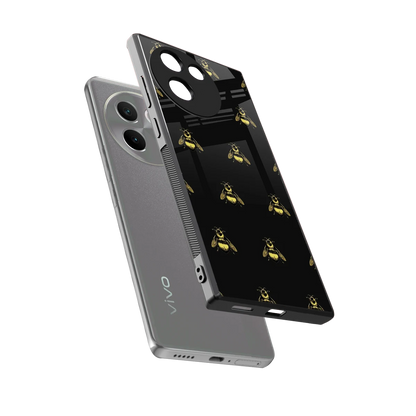 Buzz Bliss sleek vivo v30e cover with tempered glass back and TPU edges