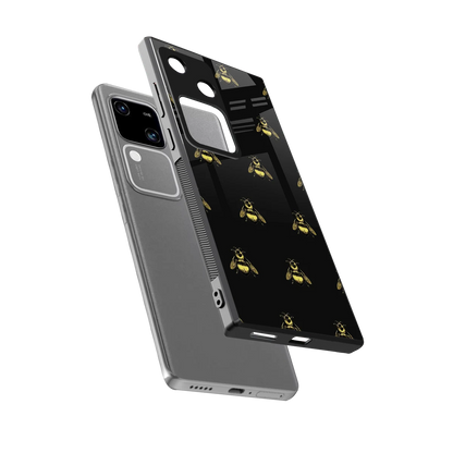 Buzz Bliss sleek vivo v30 cover with tempered glass back and TPU edges