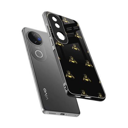 Buzz Bliss sleek vivo v50 cover with tempered glass back and TPU edges