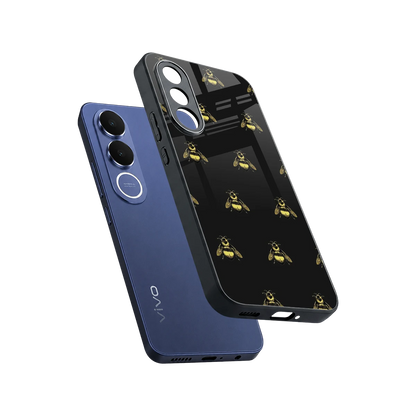 Buzz Bliss sleek vivo v70 fe cover with tempered glass back and TPU edges