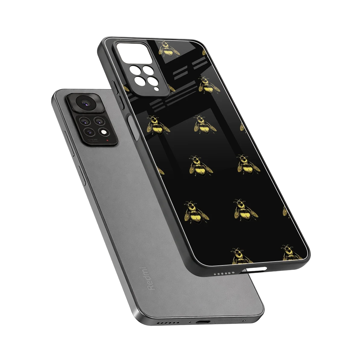 Buzz Bliss sleek redmi note 11 pro cover with tempered glass back and TPU edges