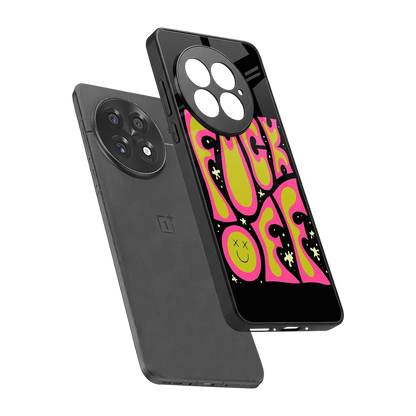 Buzz Off sleek oneplus 13 cover with tempered glass back and TPU edges