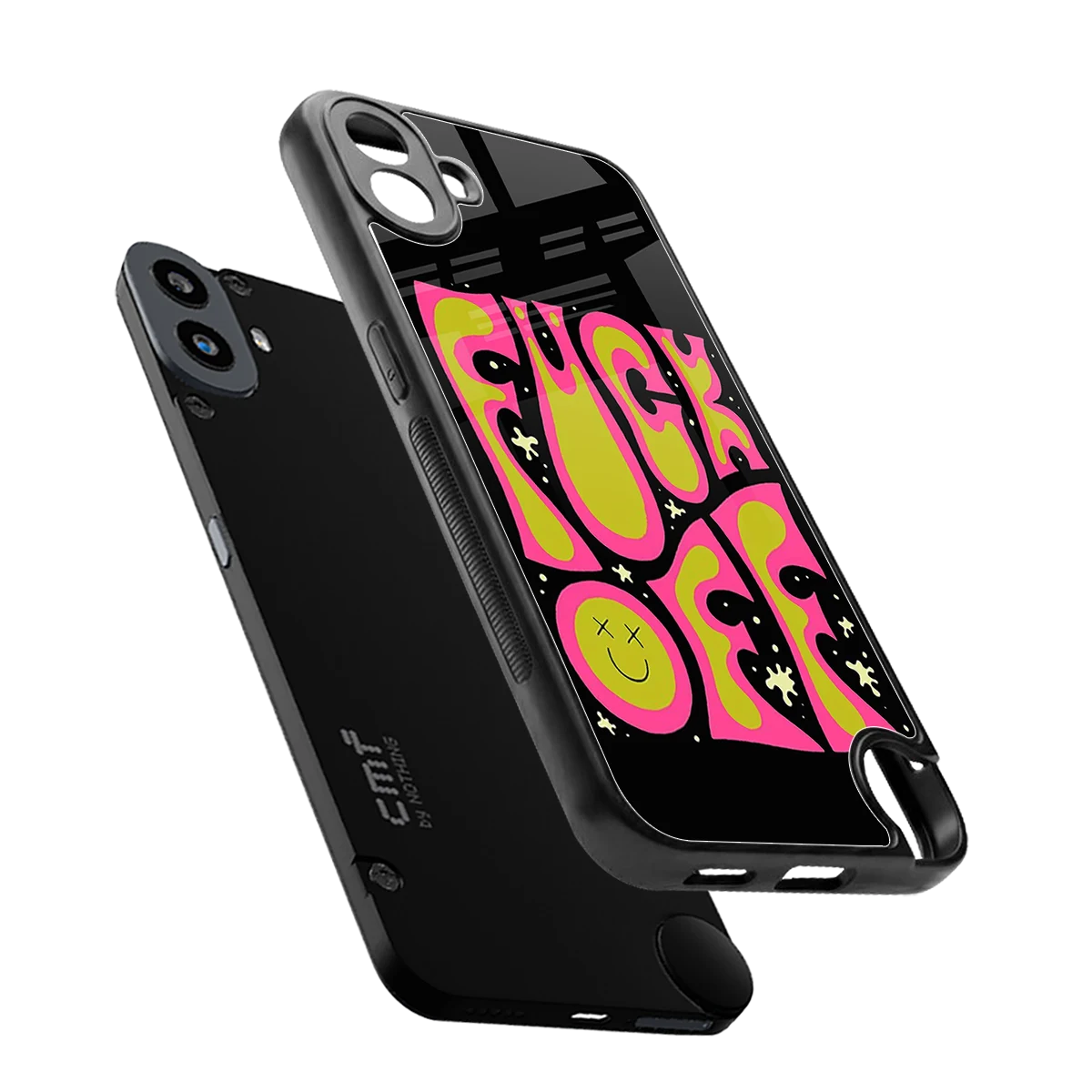 Buzz Off sleek cmf nothing phone 1 cover with tempered glass back and TPU edges
