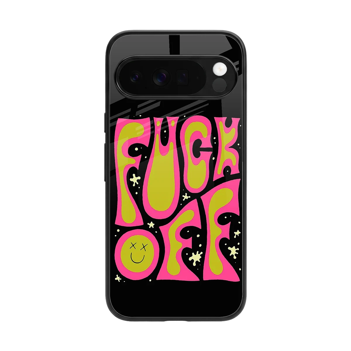 Buzz Off back phone cover | glass case for google pixel 10 pro xl