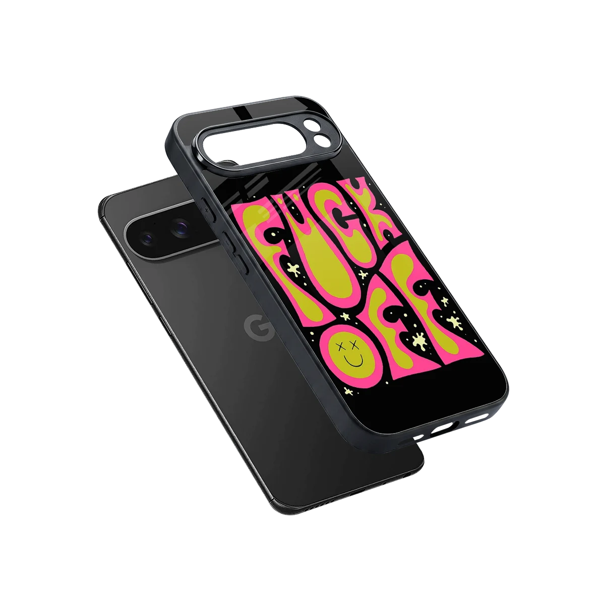 Buzz Off sleek google pixel 10 pro xl cover with tempered glass back and TPU edges