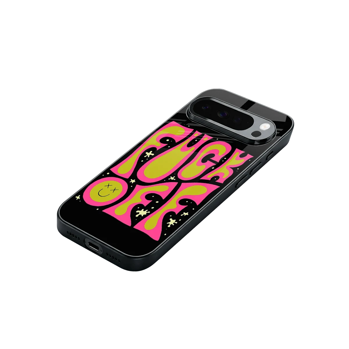 Buzz Off stylish phone case for google pixel 10 pro xl | glossy glass and slim fit