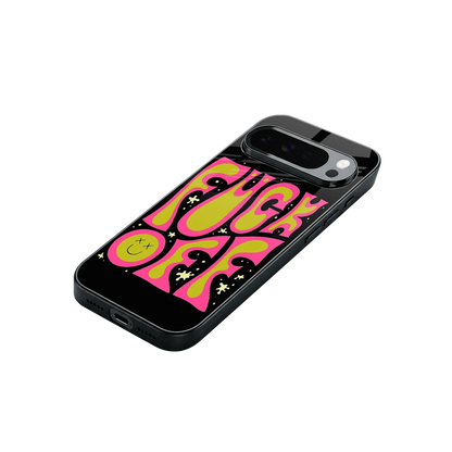 Buzz Off stylish phone case for google pixel 10 pro xl | glossy glass and slim fit