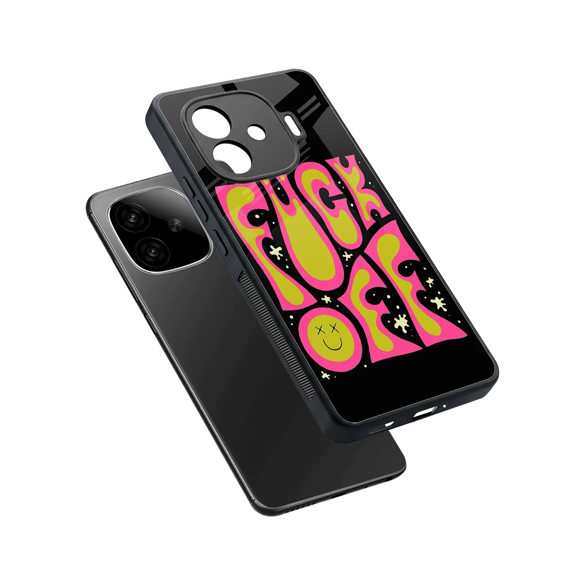 Buzz Off sleek iqoo neo 10r 5g cover with tempered glass back and TPU edges