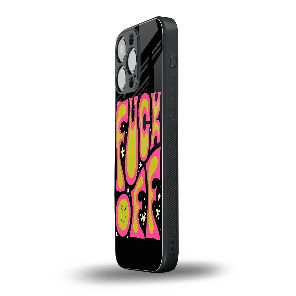 Buzz Off iphone 14 pro max mobile cover | shockproof glass phone case