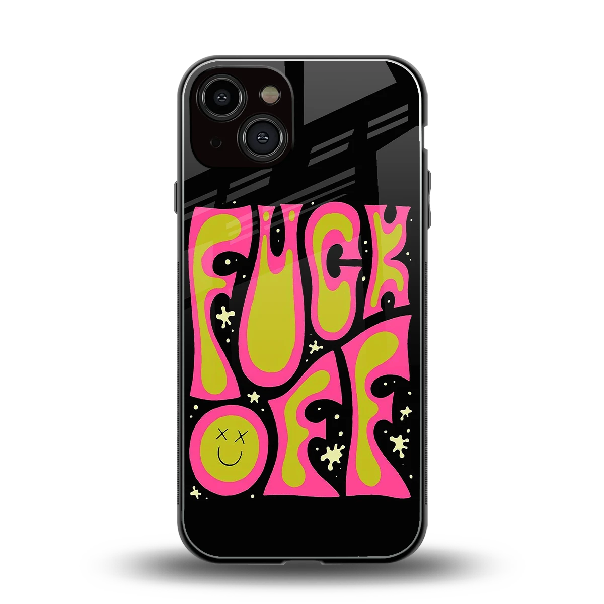 Buzz Off back phone cover | glass case for iphone 14