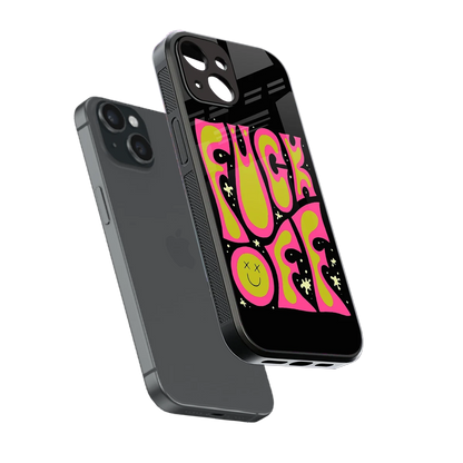 Buzz Off sleek iphone 13 cover with tempered glass back and TPU edges