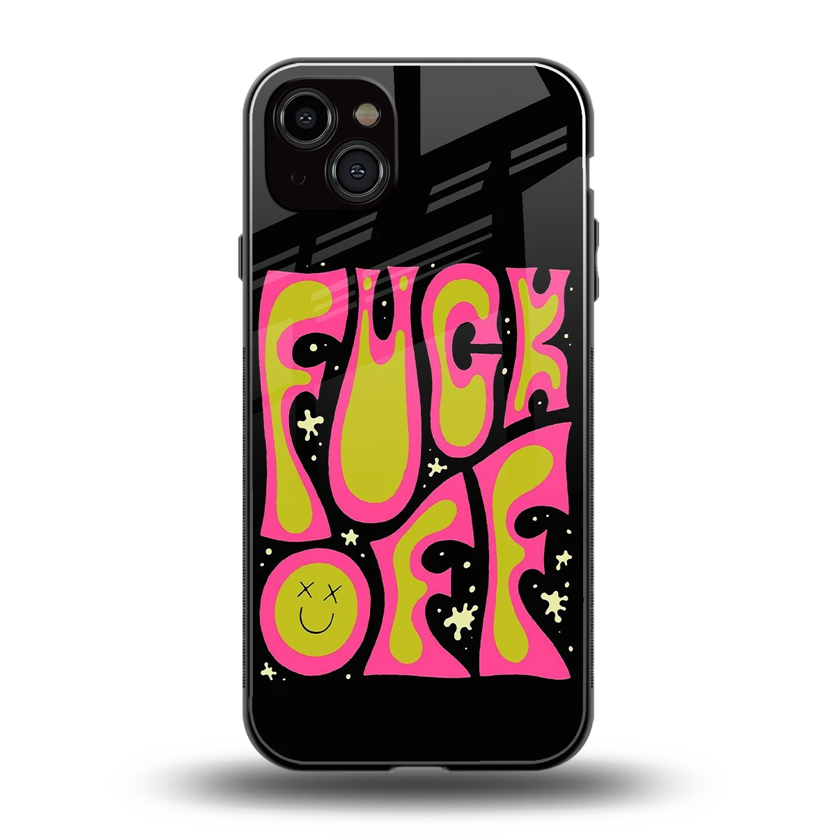 Buzz Off back phone cover | glass case for iphone 14 plus