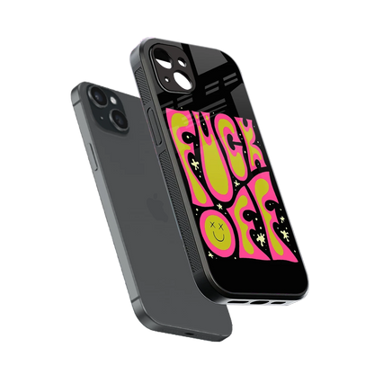 Buzz Off sleek iphone 14 plus cover with tempered glass back and TPU edges